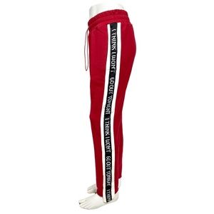 Grey Lab "I Think I Will Not Go Out Tonight" Red Sweatpants